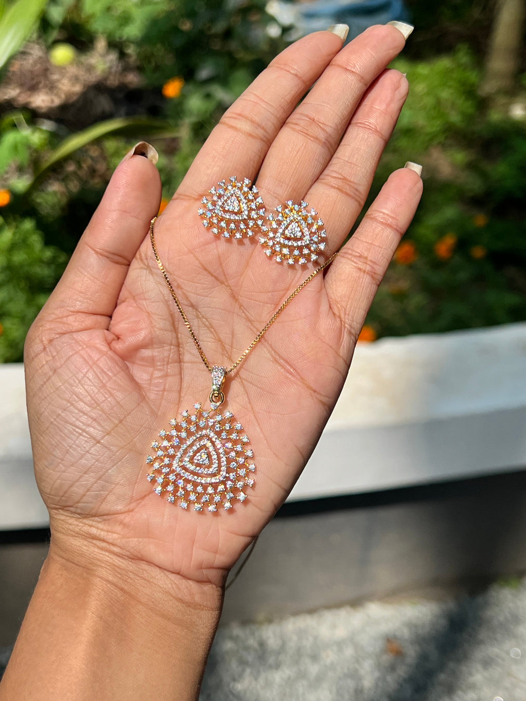 Premium diamond finish gj polish repolishable pendant set product code 52