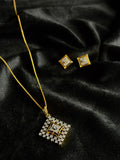 Premium diamond finish pendant with stud