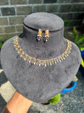 Premium diamond finish bridal necklace set product code D122