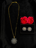Premium diamond finish pendant set code D334