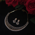 Premium diamond finish bridal necklace product code 23