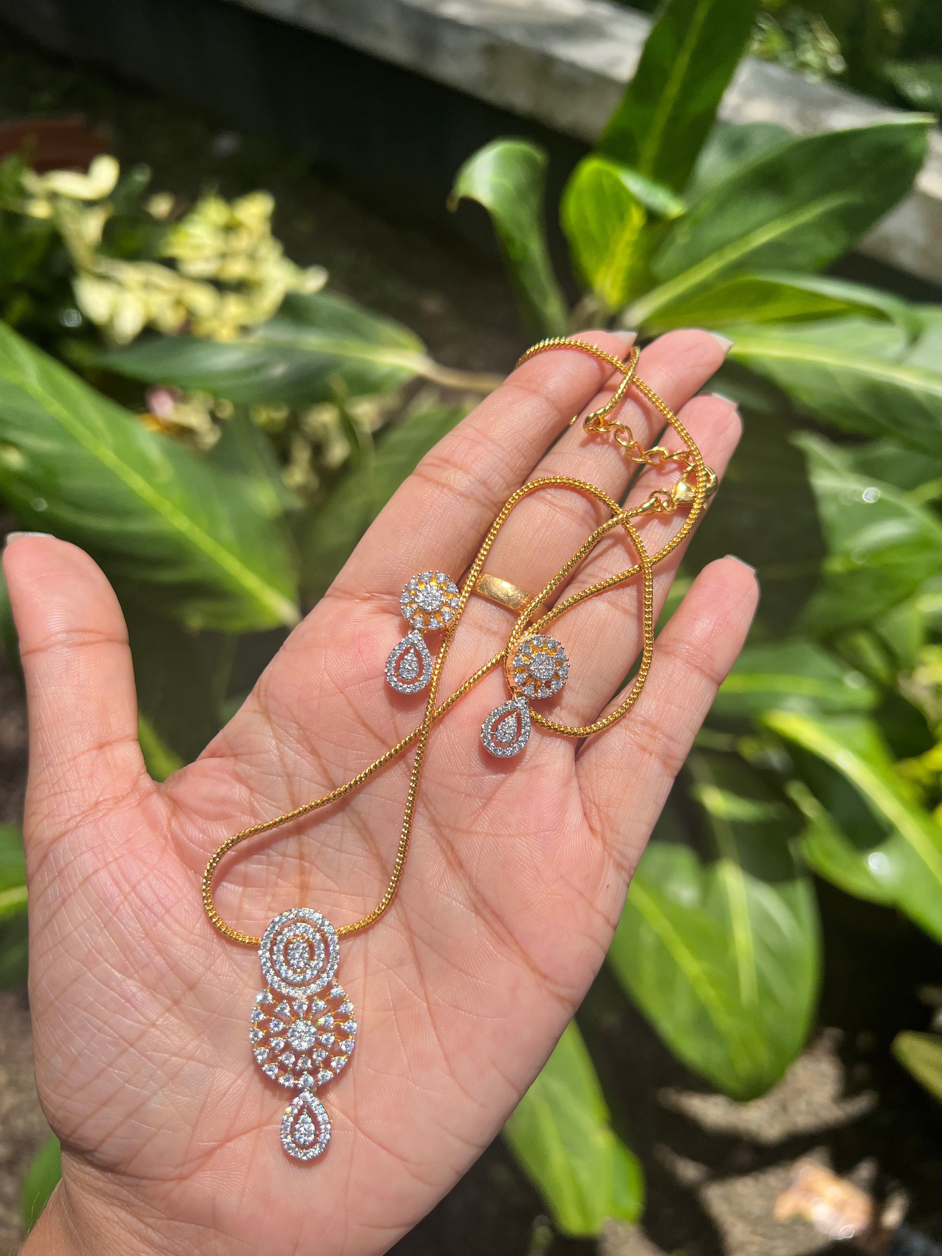 Daimond replica pendant set product code D38