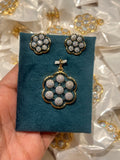 Premium diamond finish pendant set product code D358