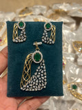 Premium diamond finish pendant set product code D39