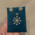 Premium diamond finish pendant set product code d156